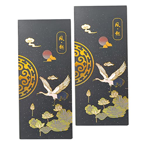 Gadpiparty 2 Stück Teiliges Set Kreatives Chinesisches Bronzing Notizpapier Selbstklebende Notizblöcke Memo Pads für Studenten Antiquarischer Stil für Büro und Schule von Gadpiparty