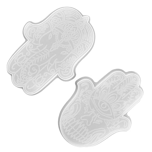 Gadpiparty 2 Stück Teiliges Silikon Gießform DIY Handformen für Bastelarbeiten Palm Shape Dekorationsmuster Retro Design Flexible und Langlebige Silikonmaterialien von Gadpiparty