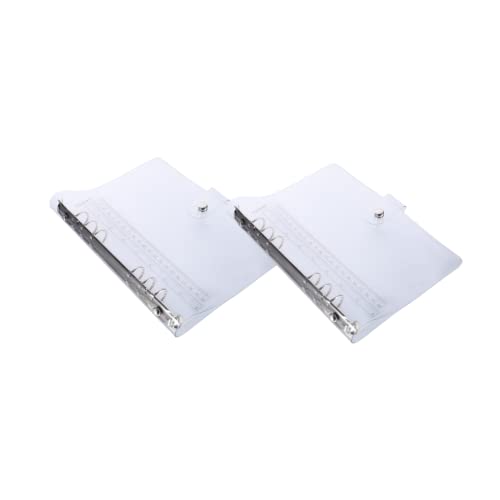 Gadpiparty 2 Stück Transparent PVC Notebook Cover mit Druckknopfverschluss Robuste Schutzhülle für Notizblöcke Reisetagebücher Arbeitsnotizen und Kreative Schreibprojekte von Gadpiparty