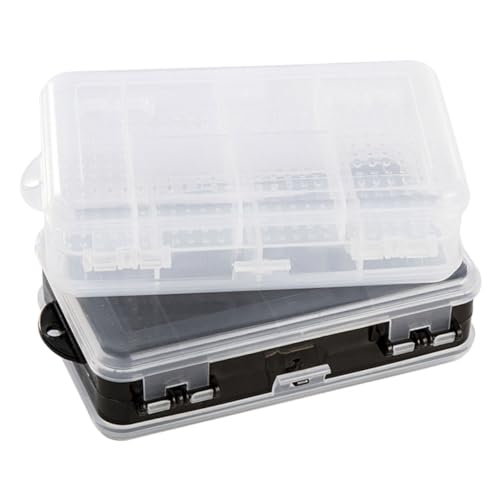 Gadpiparty 2 Stück Transparente Aufbewahrungsboxen Kunststoff Doppelseitige Schmuck Organizer für Ohrringe und Perlen Praktischer Desktop Organizer für Schmuck und Kleinteile von Gadpiparty