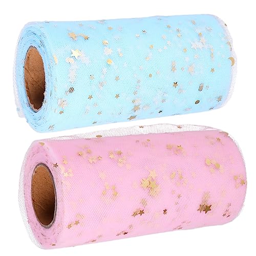 Gadpiparty 2 Stück Tüllrollen mit Sternen Pailletten Hochzeitsdeko und Partydekoration Vielseitig Einsetzbar für Diy Projekte in Himmelblau und Rosa mit Goldenen Akzenten Gadpiparty 2 Stück Tüllrollen mit Sternen Pailletten Hochzeitsdeko und Partydekoration Vielseitig Einsetzbar für Diy Projekte in Himmelblau und Rosa mit Goldenen Akzenten von Gadpiparty
