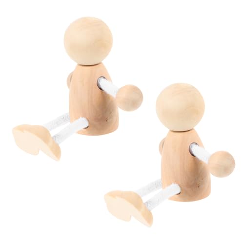 Gadpiparty 2 Stück Unbemalte Holz Puppen Diy Unvollendete Holzfiguren für Bastelprojekte zum Bemalen und Gestalten mit Kindern Gadpiparty 2 Stück Unbemalte Holz Puppen Diy Unvollendete Holzfiguren für Bastelprojekte zum Bemalen und Gestalten mit Kindern von Gadpiparty