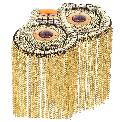 Gadpiparty 2 Stück Vintage Quasten Schulterepauletten mit Strass Handgefertigte Kostümdekoration für Bühnenauftritte Teiliges Gold Stilvolle Applikationen für Damen und Herren Gadpiparty 2 Stück Vintage Quasten Schulterepauletten mit Strass Handgefertigte Kostümdekoration für Bühnenauftritte Teiliges Gold Stilvolle Applikationen für Damen und Herren von Gadpiparty