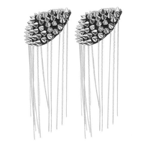 Gadpiparty 2 Stück Vintage Teiliges Metall Schulterepaulette mit Quasten Dekorative DIY Epauletten für Uniform Anzug Zeremonie und Kleidung Unisex Zubehör für Auffällige Outfits von Gadpiparty