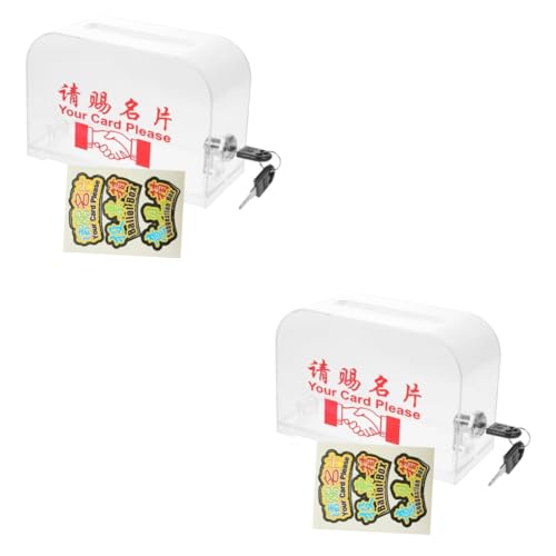 Gadpiparty 2 Stück Visitenkartenhalter mit Schloss Praktische Kartenbox für Büro Große Kapazität aus Flexible und Langlebige Aufbewahrungslösung für Visitenkarten für Täglichen Gebrauch Gadpiparty 2 Stück Visitenkartenhalter mit Schloss Praktische Kartenbox für Büro Große Kapazität aus Flexible und Langlebige Aufbewahrungslösung für Visitenkarten für Täglichen Gebrauch von Gadpiparty