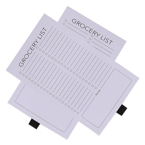 Gadpiparty 2 Stück Weiche magnetische Haftnotizen Liste Unterlage magnetischer kühlschrank wöchentlich Planer Kühlschrankmagnete Notizblock Memo -Notepad doppeltes Offsetpapier Weiß von Gadpiparty