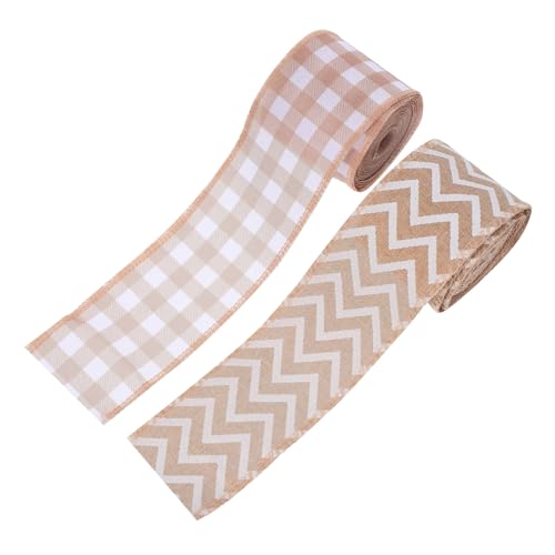 Gadpiparty 2 Stück Weihnachts Dekoband Natur Jutestoff mit Klassischem Karomuster für DIY Basteln Schleifenherstellung Kränze und Geschenkverpackung Vielseitig und Benutzerfreundlich Gadpiparty 2 Stück Weihnachts Dekoband Natur Jutestoff mit Klassischem Karomuster für DIY Basteln Schleifenherstellung Kränze und Geschenkverpackung Vielseitig und Benutzerfreundlich von Gadpiparty