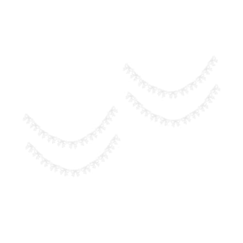 Gadpiparty 2 Stück Yards Weißes Bowknot Spitzenband mit Schmetterlingen Dekorative Applikation für Diy Nähprojekte Hochzeiten und Partys Leicht und Strapazierfähig von Gadpiparty