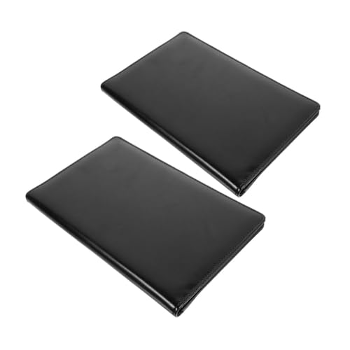 Gadpiparty 2 Stück Zwischenablage Mini Klein Clip-schreibtafel Klassenzimmer-klemmbrett Winzig Inhaber Von Bürodokumenten Klemmbretter Menü-klemmbrett Billboard Black Pu-leder von Gadpiparty