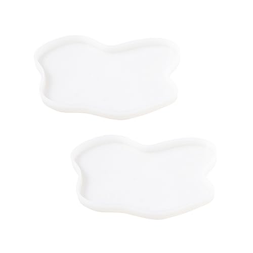 Gadpiparty 2 Stücke Epoxidharz Mould für Diy Mirroreffekt Untersetzer Wiederverwendbare Silikonform für Kreative Bastelprojekte Einfach zu Entformen Reinigen von Gadpiparty