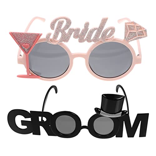 Gadpiparty 2 Stücke Kunststoff Bräutigam Brille Braut Brille Bachelor Party Brillen Foto Requisiten Nacht Braut Brille Hochzeit Hen Party Favors Gadpiparty 2 Stücke Kunststoff Bräutigam Brille Braut Brille Bachelor Party Brillen Foto Requisiten Nacht Braut Brille Hochzeit Hen Party Favors von Gadpiparty