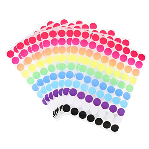 Gadpiparty 20 Blatt Bunte Punktaufkleber Selbstklebende Runde Etiketten zur Farbklassifizierung und Markierung für Ordnung im Schlafzimmer und Bastelarbeiten Sticker Gadpiparty 20 Blatt Bunte Punktaufkleber Selbstklebende Runde Etiketten zur Farbklassifizierung und Markierung für Ordnung im Schlafzimmer und Bastelarbeiten Sticker von Gadpiparty