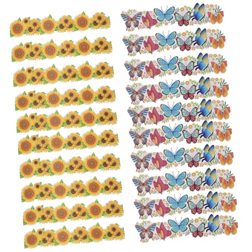 Gadpiparty 20 Blatt Dekorative Pinnwand Bordüre Diy Bastelpapier mit Sonnenblumen und Schmetterlingen Verschleißfest für Klassenzimmer und Bürodekoration von Gadpiparty