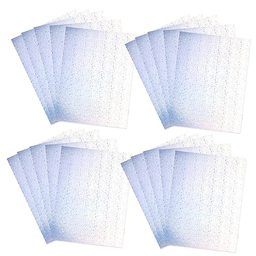 Gadpiparty 20 Blatt Holografisches Druckpapier Selbstklebende Aufkleber für Drucker Glitzerpapier für Bastelarbeiten für DIY Projekte von Gadpiparty