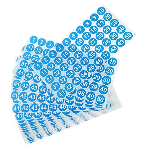 Gadpiparty 20 Blatt Runde Digitale Aufkleber Selbstklebende Nummernaufkleber für Beschriftung Klassifizierung und Diy Projekte für Zuhause und Büro von Gadpiparty