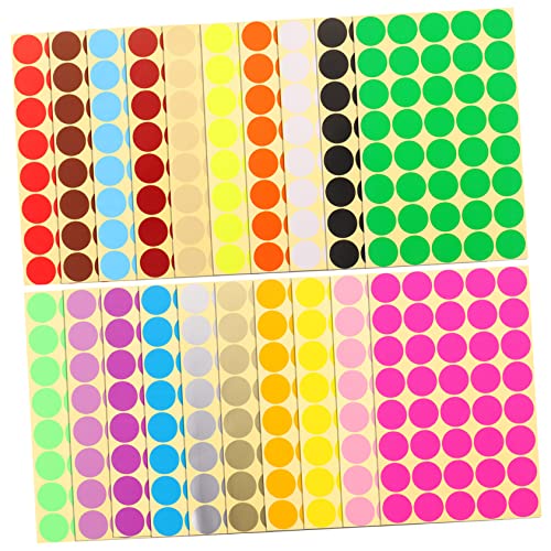 Gadpiparty 20 Blatt Runde Farbige Punkt Aufkleber Selbstklebende Etiketten für Klassifizierung und Organisation für Büro Zuhause und DIY Projekte von Gadpiparty