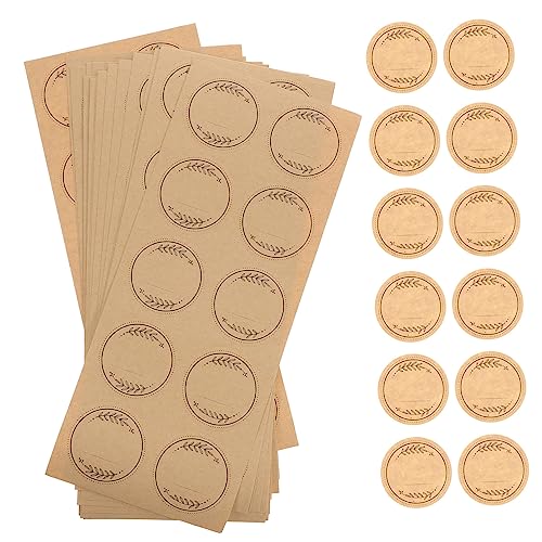 Gadpiparty 20 Blatt Runde Selbstklebende Aufkleber Bedruckbare und Beschreibbare Etiketten für Kekse und Snacks für Basteln und Feiern von Gadpiparty