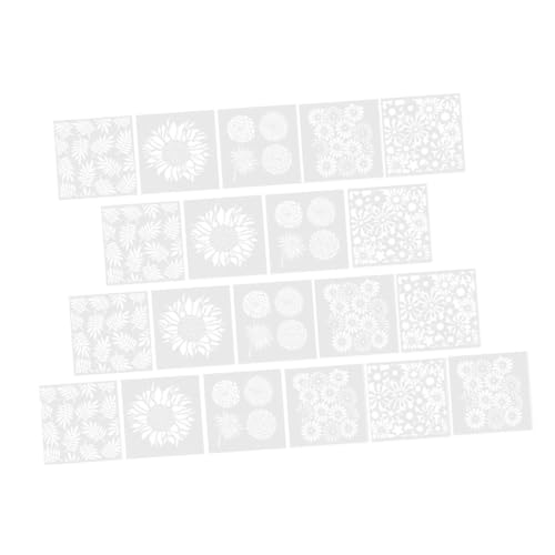 Gadpiparty 20 Blatt Teiliges Blumen Schablonen aus Langlebigem Pet Kunststoff Wiederverwendbar für Diy Malerei Scrapbooking Fotoalben und Kreative Bastelprojekte Glatt und Vielseitig von Gadpiparty