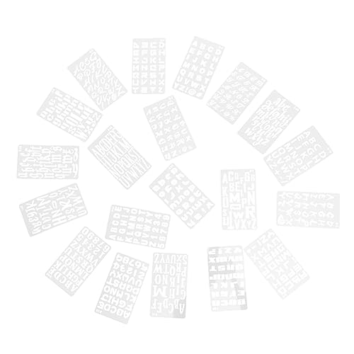 Gadpiparty 20 Blatt Teiliges Buchstaben Schablonen Pet Wiederverwendbare Diy Malvorlagen mit Großem Hohlraum für Pinsel Vielseitig für Scrapbooking Handwerk Holz und Wanddekoration Leicht zu von Gadpiparty