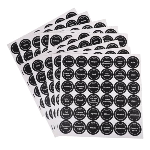 Gadpiparty 20 Blatt Teiliges Selbstklebende Wasserdichte Gewürzetiketten in Elegantem Schwarz Runde Aufkleber für Gewürzgläser und Küchenbehälter Smudge Resistent zur Praktischen Gadpiparty 20 Blatt Teiliges Selbstklebende Wasserdichte Gewürzetiketten in Elegantem Schwarz Runde Aufkleber für Gewürzgläser und Küchenbehälter Smudge Resistent zur Praktischen von Gadpiparty