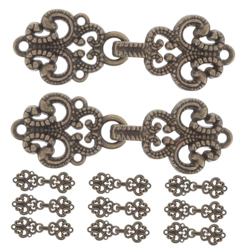 Gadpiparty 20 Paare Metall Froschverschluss Vintage Chinesische Knoten Knöpfe für Kleidung Hanfu Cheongsam Jacken Mäntel Traditionell Langlebig Elegant Vielseitig von Gadpiparty