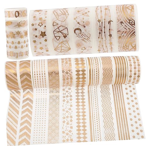 Gadpiparty 20 Rollen Goldfolien Washi Tape Japanisches Diy Klebeband für Scrapbooking Fotoalben Journals und Bastelprojekte Vielseitige Dekorationsmöglichkeiten von Gadpiparty