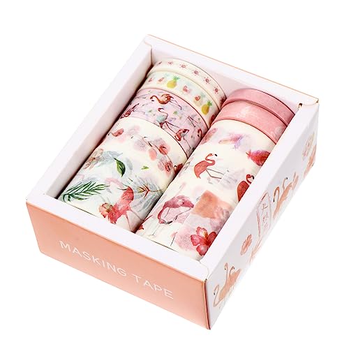 Gadpiparty 20 Rollen Washi Tape Dekoratives Klebeband für Handaccount Diy Materialien Flamingo Muster für Scrapbooking und Bastelprojekte von Gadpiparty