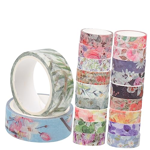 Gadpiparty 20 Rollen Washi Tape Set Aufkleber für Diy Handbuch Scrapbooking Dekorative Klebebänder mit Blumenmustern für Kreative Bastelprojekte von Gadpiparty
