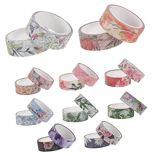 Gadpiparty 20 Rollen Washi Tape Set Dekoratives Klebeband für Diy Scrapbooking Planer und Bastelprojekte Buntes Masking Tape für Kreative Bastelideen und Geschenkverpackungen von Gadpiparty
