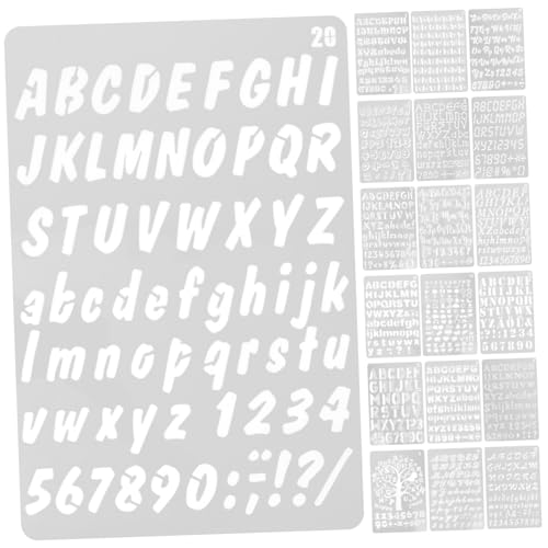 Gadpiparty 20 Stück Alphabet-Malvorlage Buchstaben-Alphabet-Schablonen für Schablonennummern Brief Malschablonen aus Kunststoff wiederverwendbare Druckschablonen das Haustier Gadpiparty 20 Stück Alphabet-Malvorlage Buchstaben-Alphabet-Schablonen für Schablonennummern Brief Malschablonen aus Kunststoff wiederverwendbare Druckschablonen das Haustier von Gadpiparty