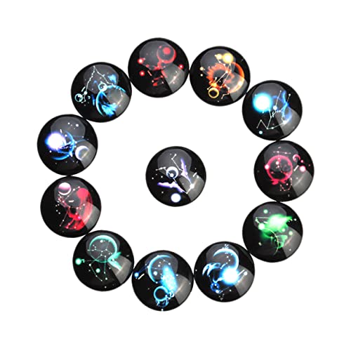 Gadpiparty 20 Stück Cabochons mit Sternen Muster Glaskuppeln für Diy Schmuck Mixed Color Bastelzubehör für Ohrringe Accessoires von Gadpiparty