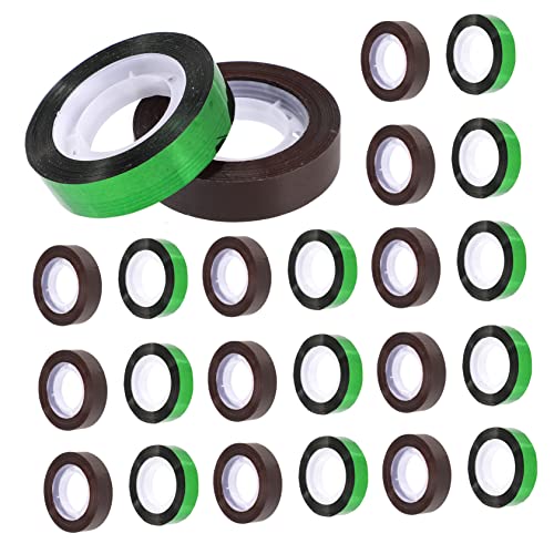 Gadpiparty 20 Stück DIY Blumentape Wasserdichtes Klebeband für Blumenarrangements Hochzeitsbouquets und Bastelprojekte Dunkelbraun Leuchtendes Grün von Gadpiparty