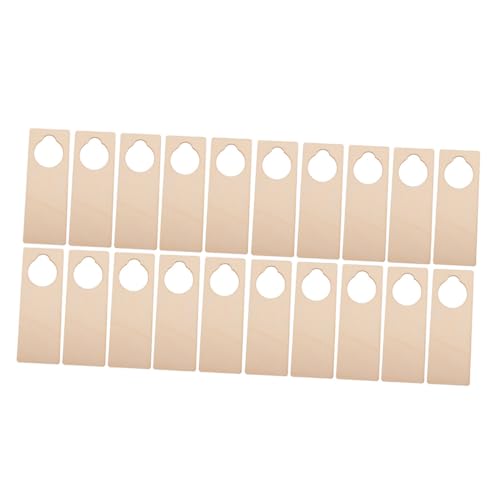 Gadpiparty 20 Stück DIY Holz Türschild Blanko Hängendes Holzschild für Bürotüren Unvollendete Türknauf Schilder Kreative Holz Dekoration für Bastelprojekte und Persönliche von Gadpiparty
