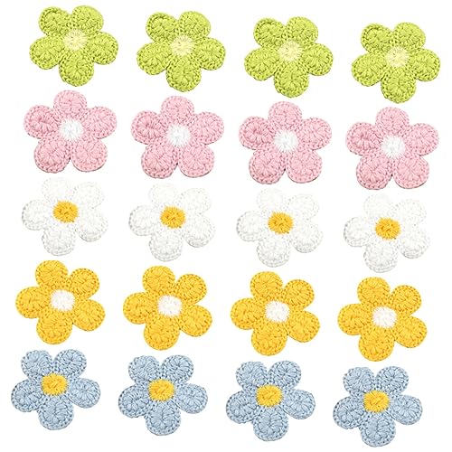 Gadpiparty 20 Stück Dekorative Patches Selbstklebende Aufnäher für Hüte Kleidung und Taschen Farbige Stickerei für Diy Projekte von Gadpiparty
