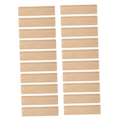 Gadpiparty 20 Stück Diy Holz Lesezeichen Unbehandelt Blanko Holz Tags für Bastelprojekte für Weihnachten Geburtstagsgeschenke und Dekorationen von Gadpiparty