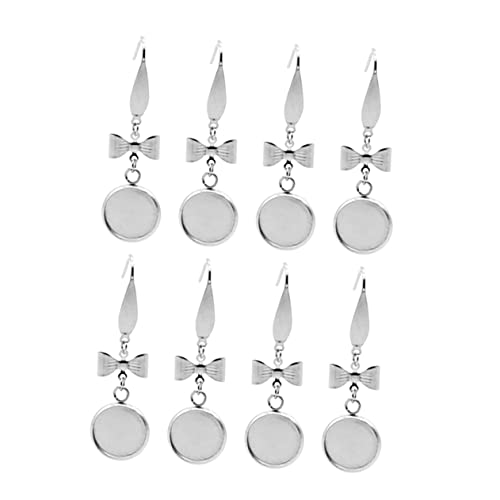 Gadpiparty 20 Stück Diy Ohrring Rohlinge Runde Ohrstecker Basis mit Innendurchmesser Stabile Schmuckzubehör für Damen Silberfarbene Metallplatten zum Ohrring Selbermachen von Gadpiparty