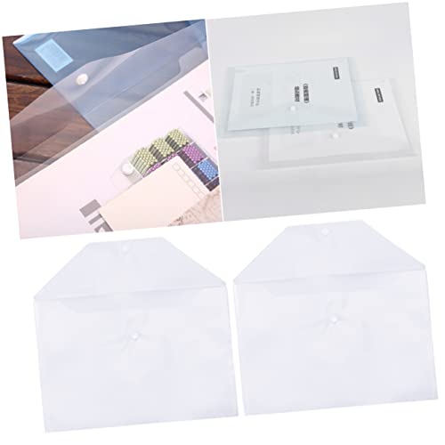Gadpiparty 20 Stück Dokumentenmappe Transparente PP Folder mit Druckknopf für Büro Unterlagenorganisation Wasserabweisend Reißfest Klassisches Format von Gadpiparty