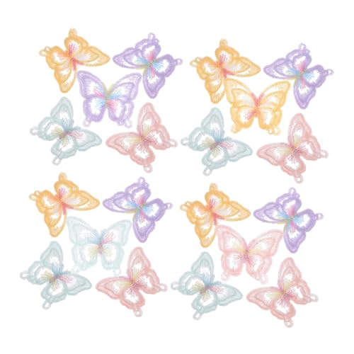Gadpiparty 20 Stück Doppellagige Schmetterling Stickerei Patches Farbenfrohe Organza Applikationen zum Aufnähen Langlebig und Vielseitig für DIY Kleidung Brautkleider Taschen und Accessoires Gadpiparty 20 Stück Doppellagige Schmetterling Stickerei Patches Farbenfrohe Organza Applikationen zum Aufnähen Langlebig und Vielseitig für DIY Kleidung Brautkleider Taschen und Accessoires von Gadpiparty