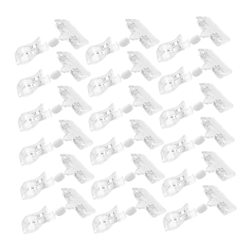 Gadpiparty 20 Stück Drehbare Transparente Preisschildhalter Clips mit Starker Doppelklammer für Schilder und Etiketten Wiederverwendbar Robust für Supermarktregale Einzelhandel Büro von Gadpiparty