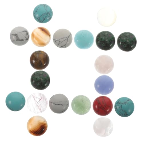 Gadpiparty 20 Stück Edelstein -ringgesicht Perlen Für Schmuckhersteller Cabochons Edelsteine ​​für Die Schmuckherstellung Perlen Zur Schmuckherstellung Naturstein Zufällige Farbe von Gadpiparty