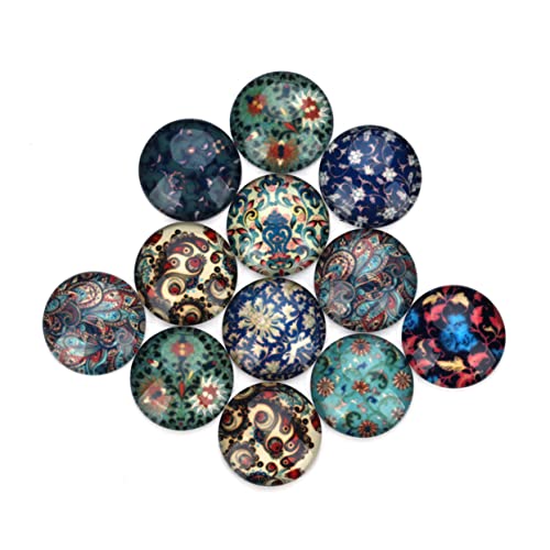 Gadpiparty 20 Stück Ethnic Style Diy Schmuck Zubehör Runde Patch Halbkugel für Schmuckherstellung Gemstone Glass Gemischte Farben für Ohrringe und Mehr von Gadpiparty