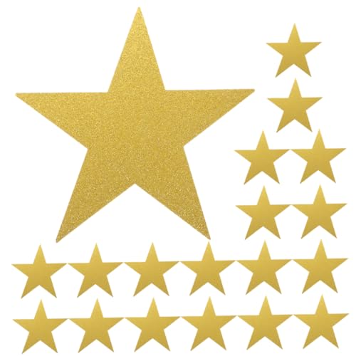 Gadpiparty 20 Stück Fünfzackiger Stern aus Papier papierausschnitt Scrapbook-Dekore Dekorationen Sterne Scherenschnitt Kunst dekoratives Ausschnittdekor Scherenschnitt für Golden von Gadpiparty