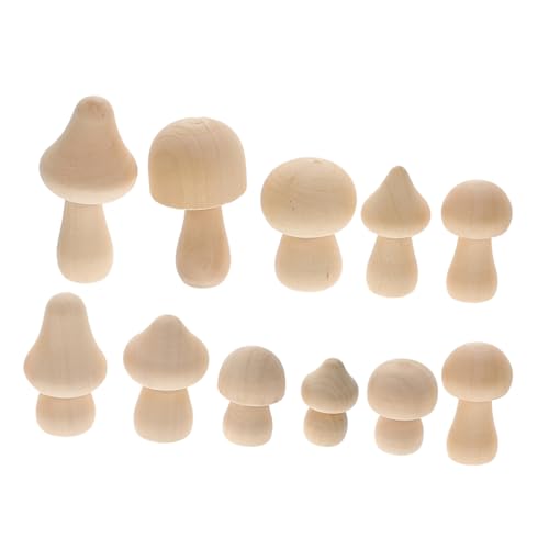 Gadpiparty 20 Stück Gemaltes Selber Machen Mini Pilz-kit Winzig Pilze Klein Malen Micro Landscape Pilz Pilzfiguren Simulationspilz Mikrolandschaftsdekoration Pilzstatue Beige Holz von Gadpiparty