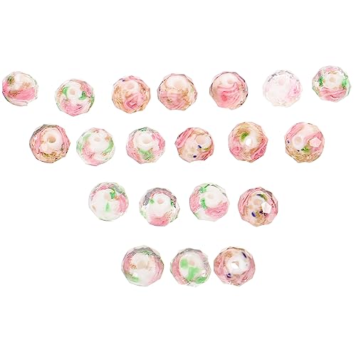 Gadpiparty 20 Stück Glasperlen im Blumen Design für Diy Schmuckherstellung Handgemachte Armbänder Ohrringe Durchmesser Geeignet für Kreative Bastelprojekte von Gadpiparty