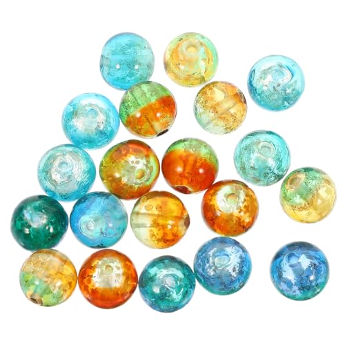 Gadpiparty 20 Stück Glow The Dark Glasperlen für Schmuckherstellung Diy Armbänder und Glatte Spacerperlen Verschiedenen Farben für Bastelprojekte von Gadpiparty