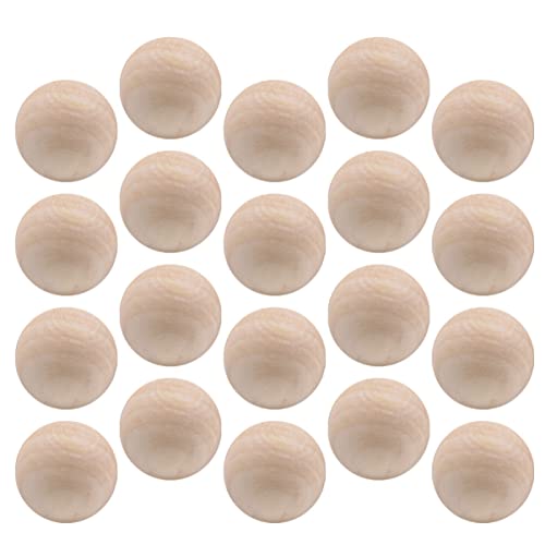 Gadpiparty 20 Stück Große Holzperlen Natürlichem Lotus für Diy Bastelarbeiten Unbemalt Runde Holzkugeln zum Malen Schmuckherstellung und Dekoration von Gadpiparty