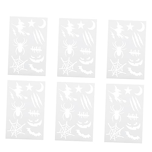 Gadpiparty 20 Stück Halloween Schablonen Wiederverwendbare Gesichts und Körpermalerei Vorlagen Kreative Muster für Bastelprojekte und Halloween Dekoration Zufällige Farbe von Gadpiparty