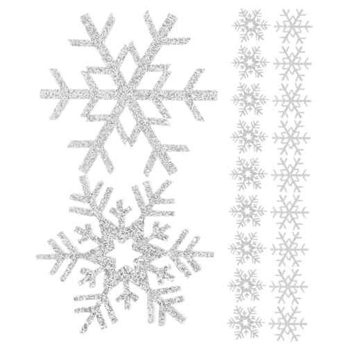 Gadpiparty 20 Stück Handgefertigte Materialien Für Haaraccessoires Dekoration Kleidung Nähen Basteln Schneeflocken-glitzerflecken Thematisiert Zubehör Stickerei Patch Hutflecken Stoff Silver Gadpiparty 20 Stück Handgefertigte Materialien Für Haaraccessoires Dekoration Kleidung Nähen Basteln Schneeflocken-glitzerflecken Thematisiert Zubehör Stickerei Patch Hutflecken Stoff Silver von Gadpiparty