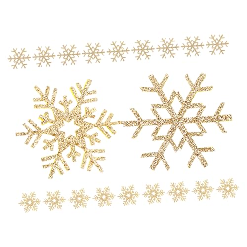 Gadpiparty 20 Stück Handgefertigte Materialien Für Haaraccessoires Reparatur Schnee Flocken Verzierungen Flecken Zubehör Flicken Für Kleidung Lustige Patches Aufnäher Für Jeans Stoff Golden von Gadpiparty
