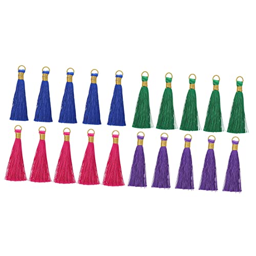 Gadpiparty 20 Stück Handgefertigte Quasten Anhänger Dekorative Troddel Pendants für Taschen Koffer DIY Schmuckgestaltung Vielseitige Verwendung Farben Zufällig Geliefert von Gadpiparty